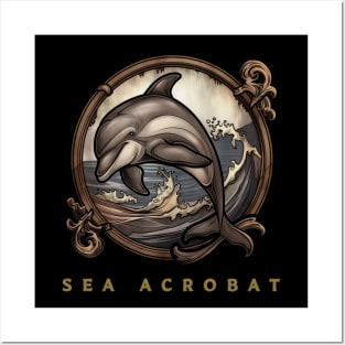 Dolphin "Sea Acrobat" , Dolphin Lover , Dolphin Gift Posters and Art